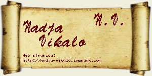 Nadja Vikalo vizit kartica